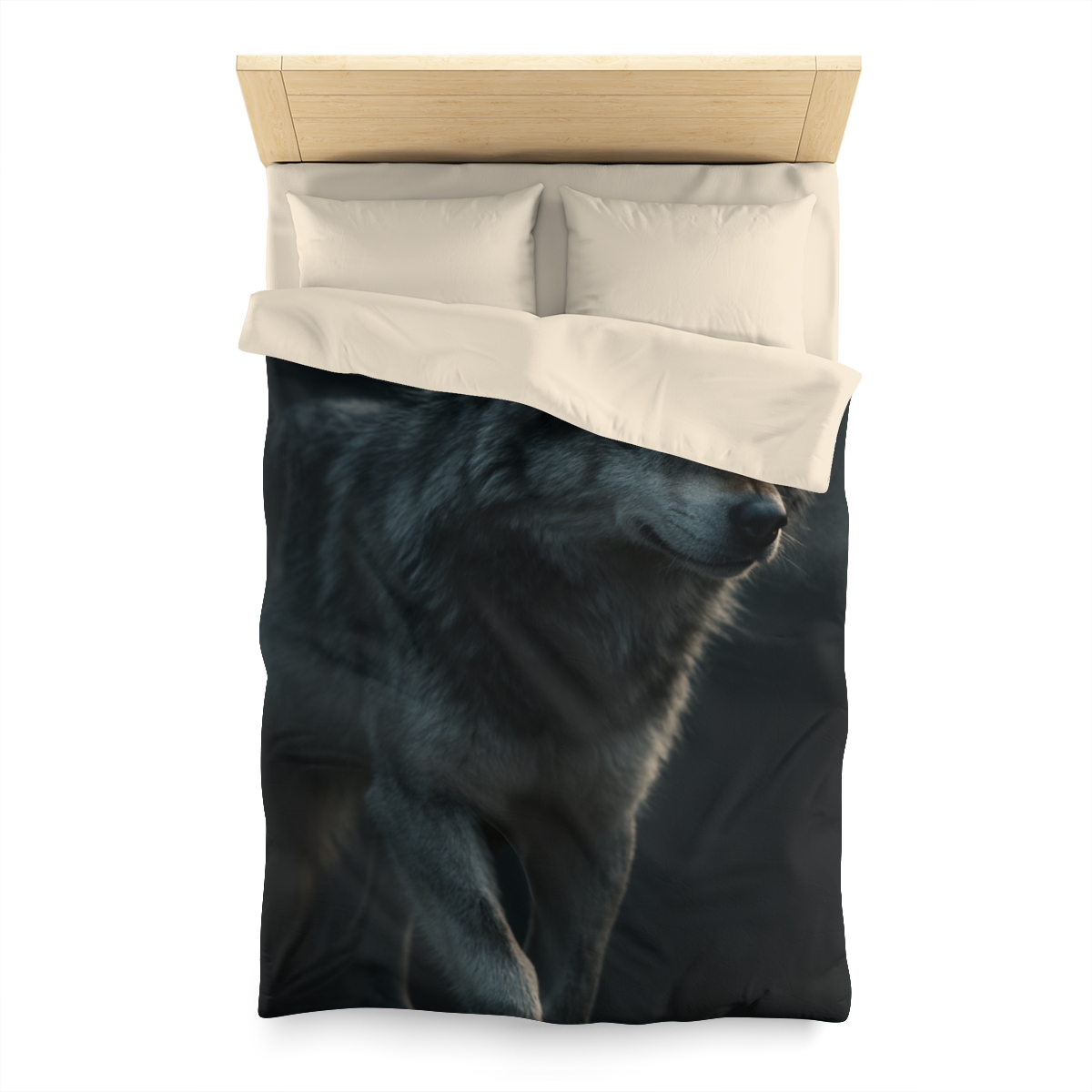 Moonlit Sentinel Gray Wolf trendy bedroom duvets