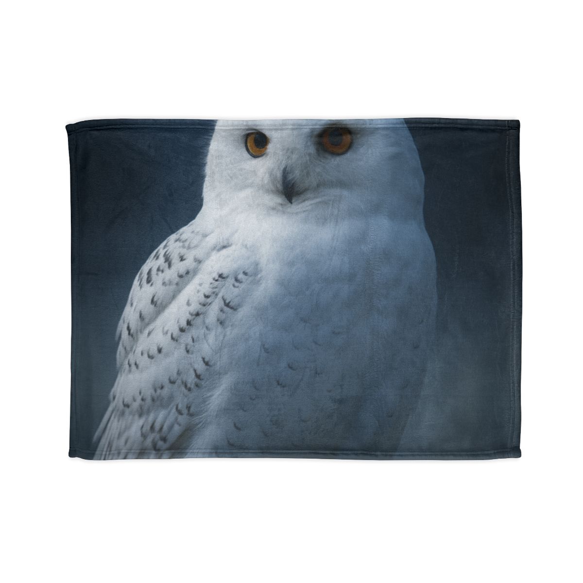 Moonlit Sentinel Snowy Owl stylish throw blankets