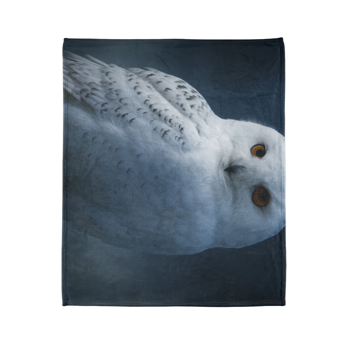 Moonlit Sentinel Snowy Owl stylish throw blankets