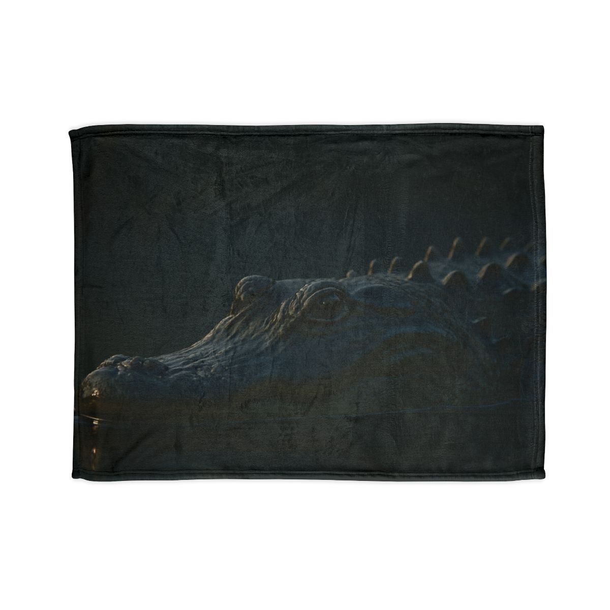 Moonlit Stillness American Alligator soft fleece blankets
