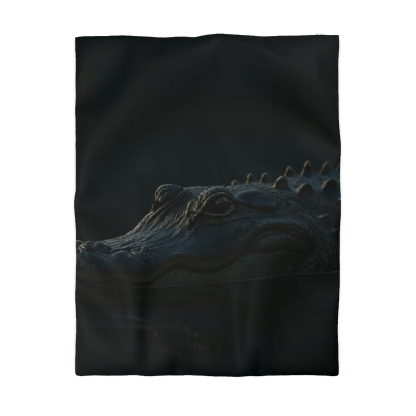 Moonlit Stillness American Alligator warm winter duvets