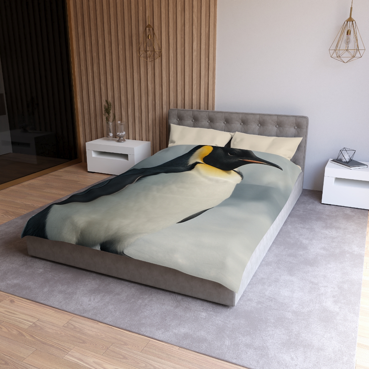 Moonlit Vigil Emperor Penguin custom duvets
