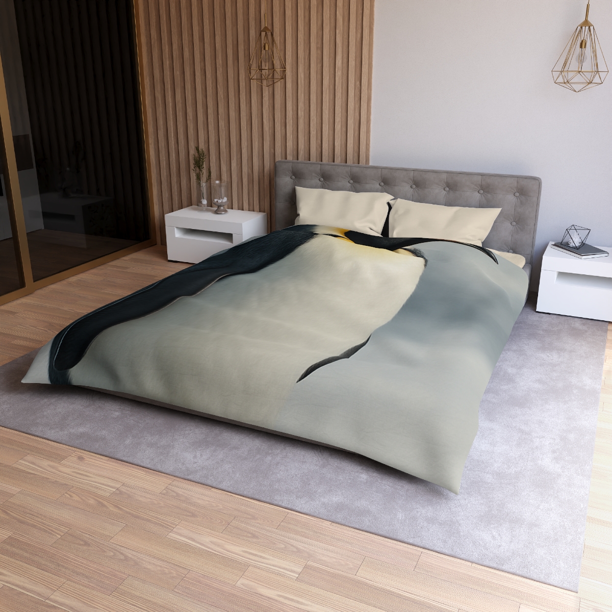 Moonlit Vigil Emperor Penguin custom duvets