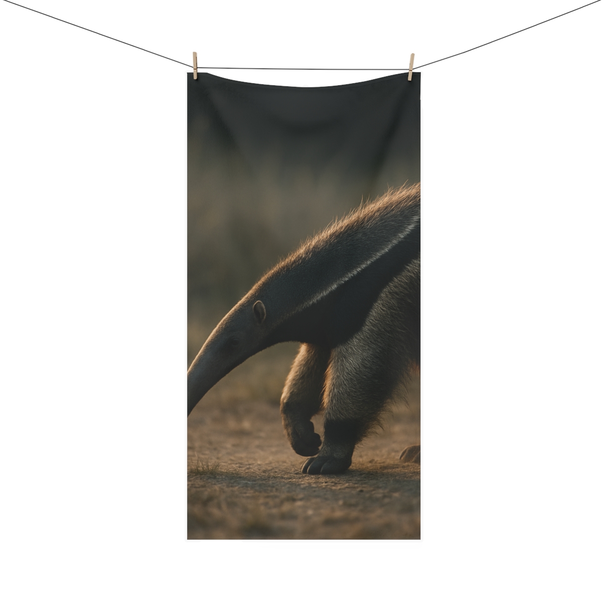 Moonlit Wanderer Giant Anteater personalized bath towels