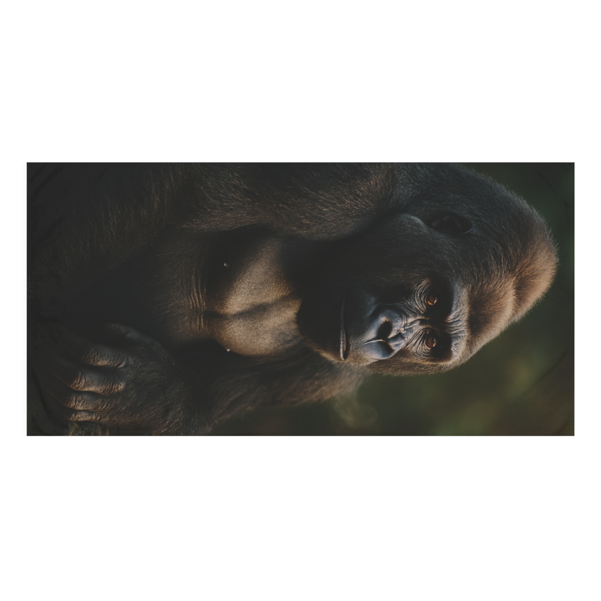 Moss Crown Mountain Gorilla personalized bath towels