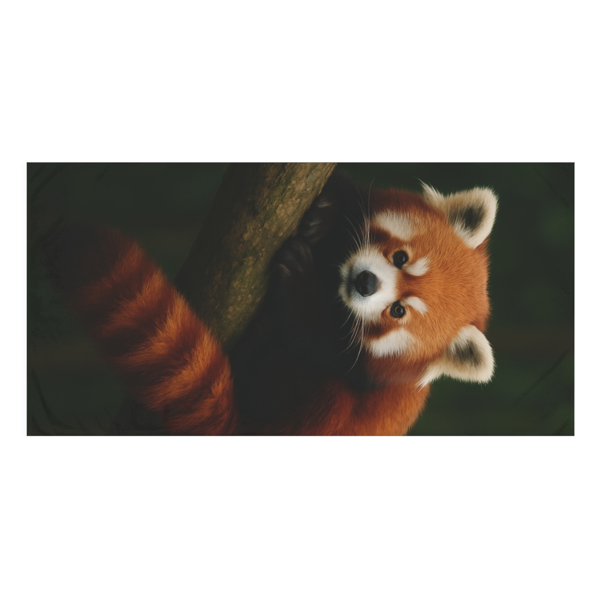 Moss Quiet Red Panda personalized bath towels