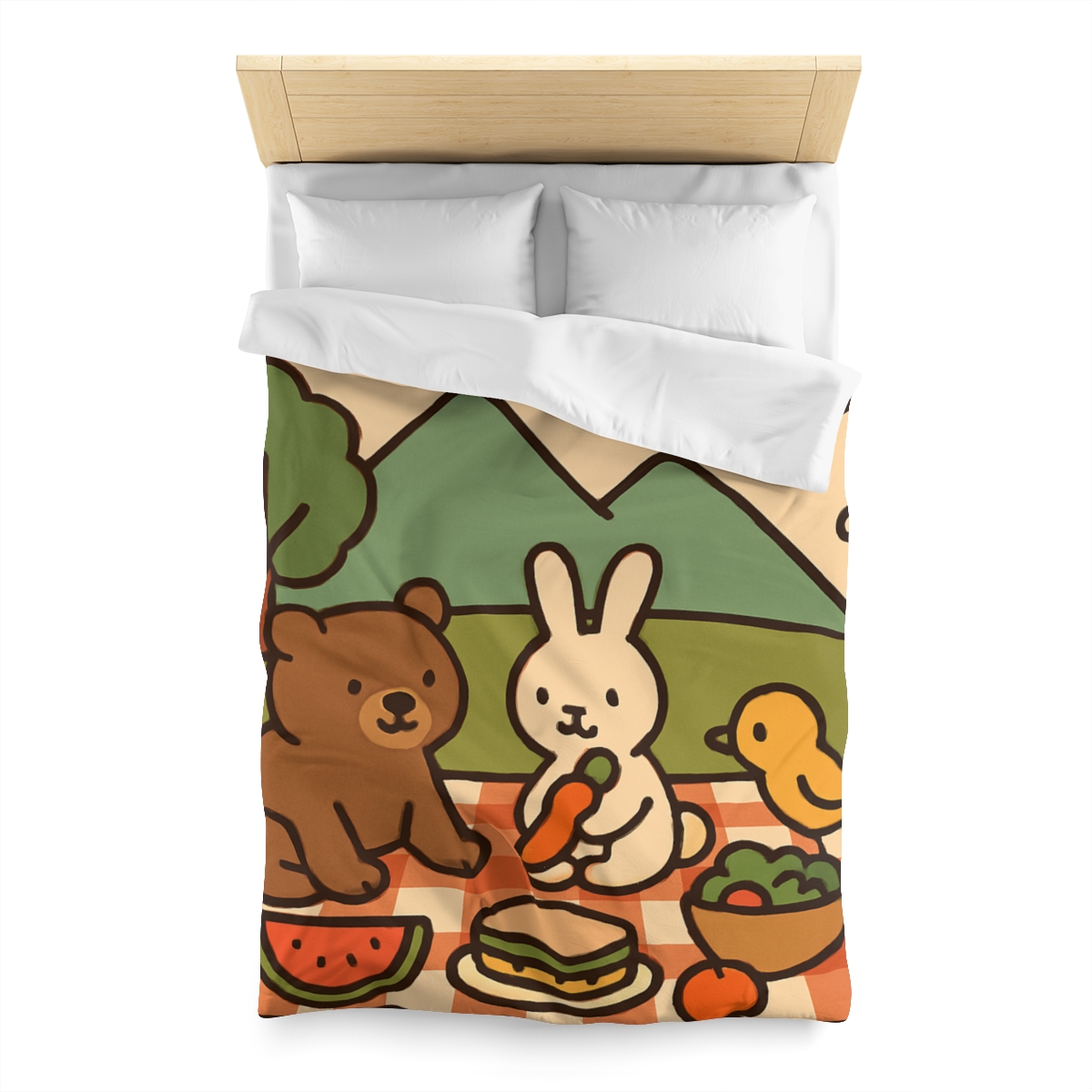 Mountain Picnic Pals soft comforter duvets
