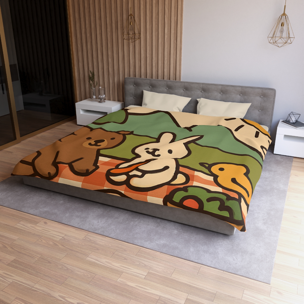 Mountain Picnic Pals soft comforter duvets