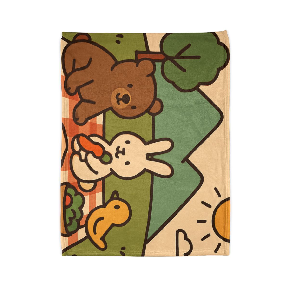 Mountain Picnic Pals trendy patterned blankets