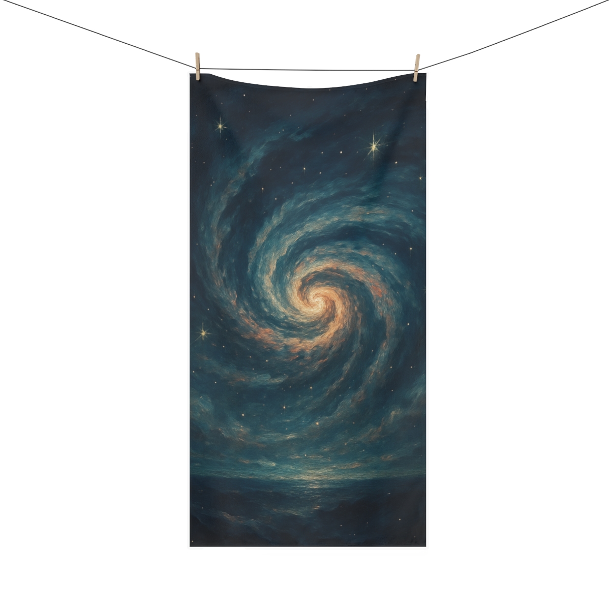 Nebula Bloom Vortex personalized bath towels