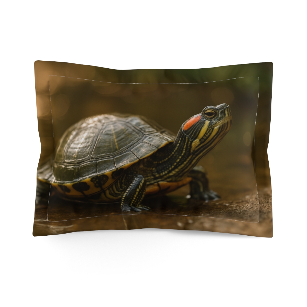 Nebula Dawn Red Eared Slider Turtle unique shape pillows