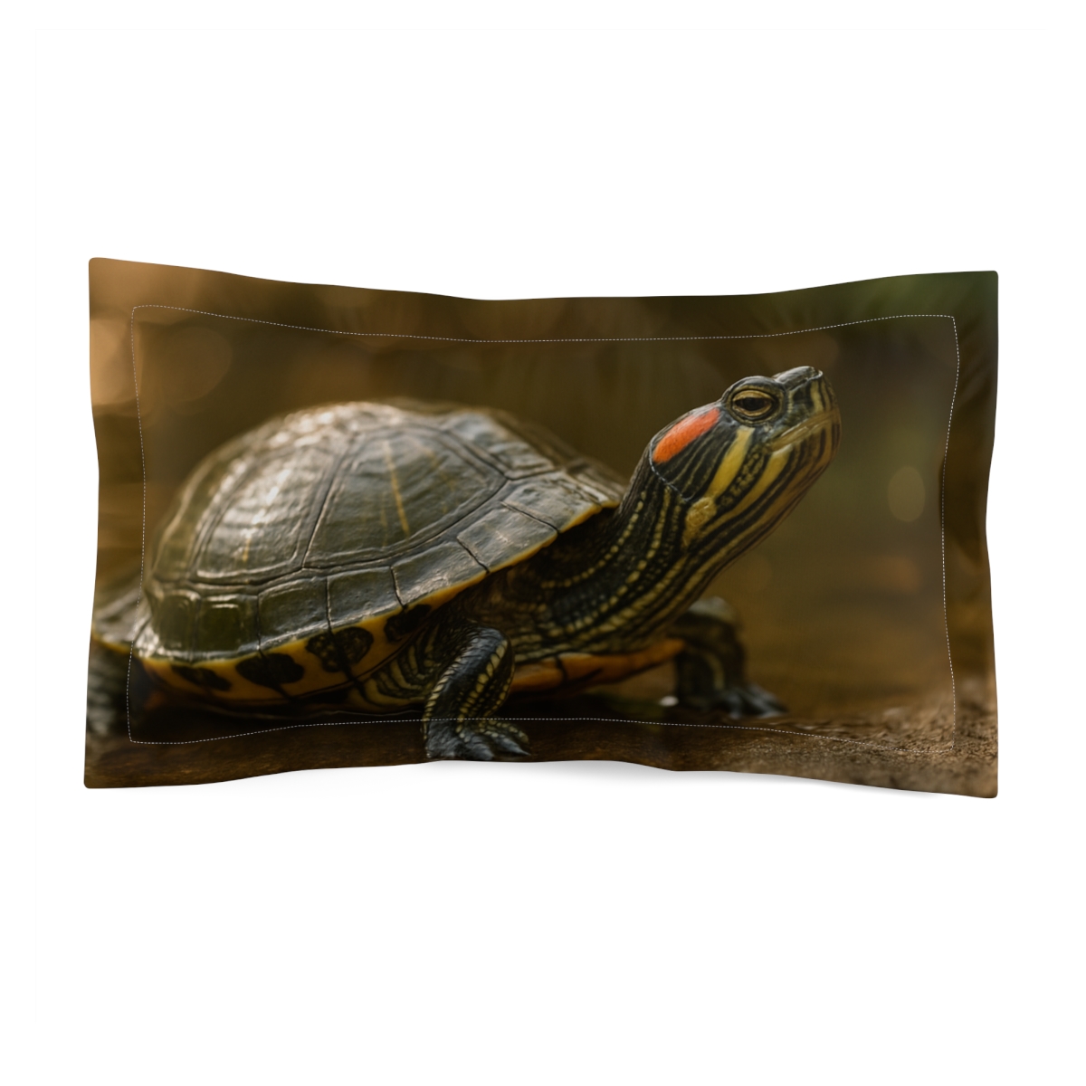 Nebula Dawn Red Eared Slider Turtle unique shape pillows