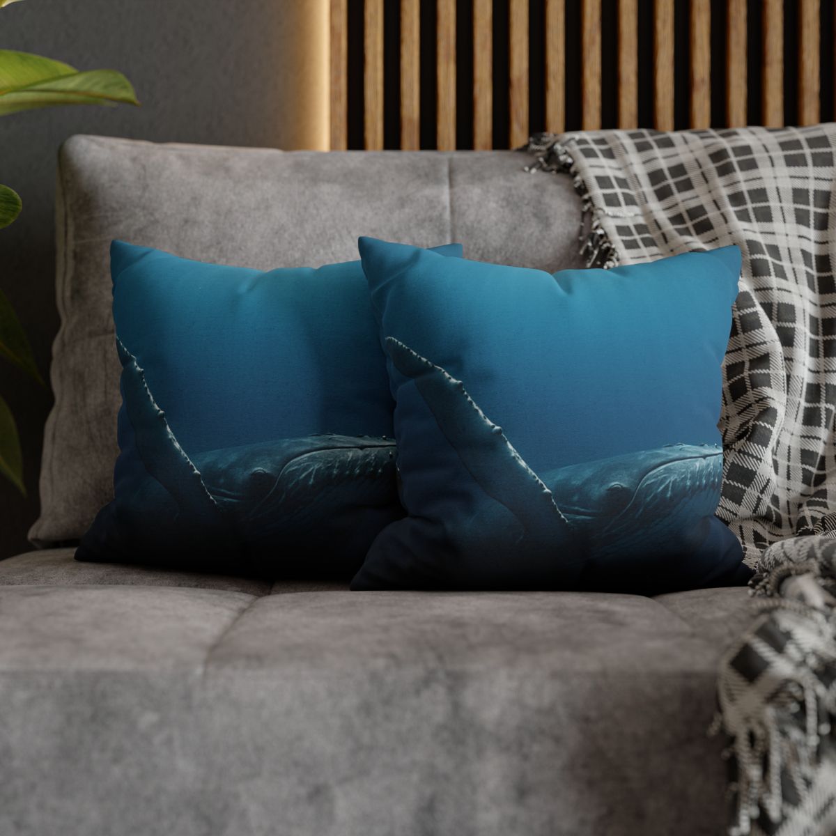 Nebula Dive Humpback Whale soft cotton pillow cases