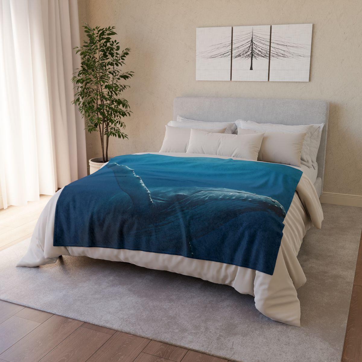 Nebula Dive Humpback Whale decorative home blankets