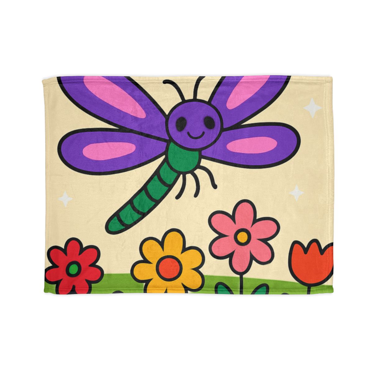 Nebula Dragonfly Garden soft fleece blankets