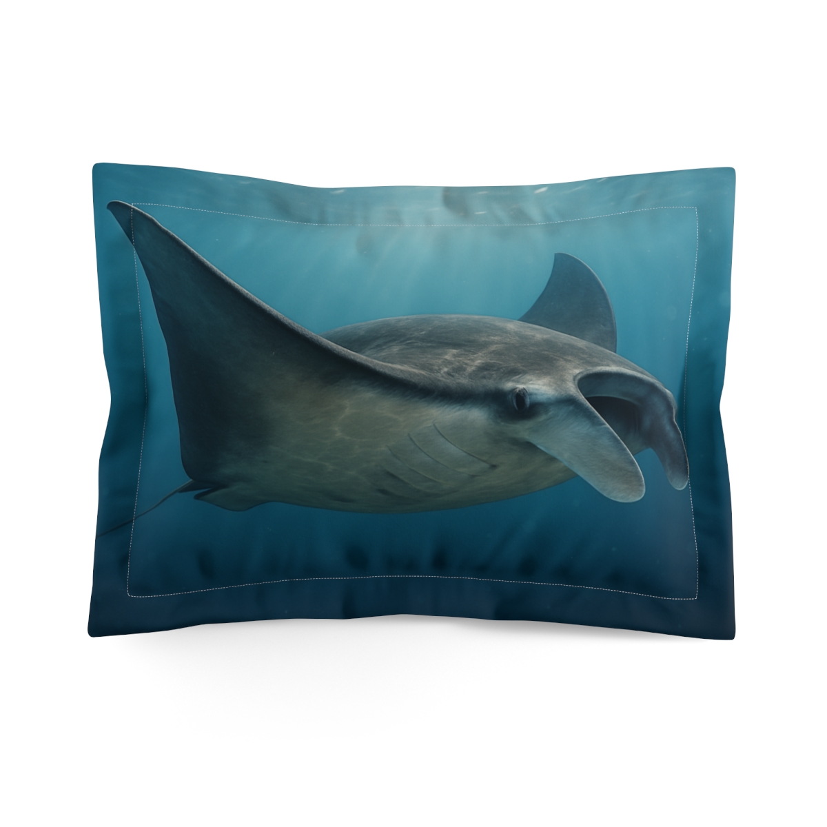 Nebula Drift Giant Manta Ray personalized decorative pillows