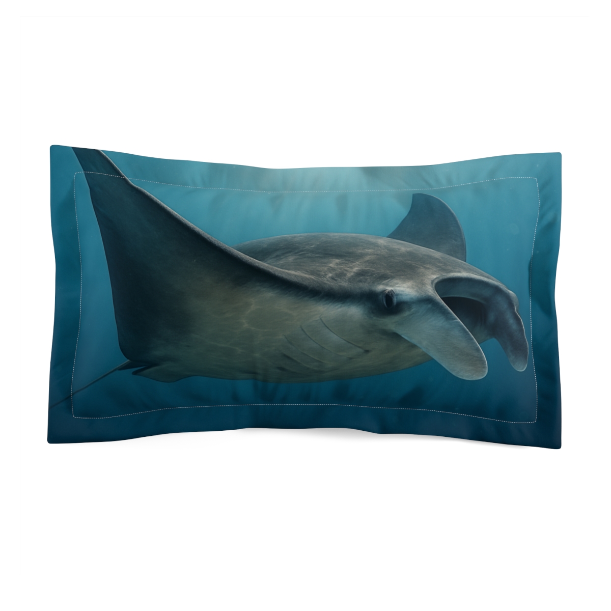 Nebula Drift Giant Manta Ray personalized decorative pillows