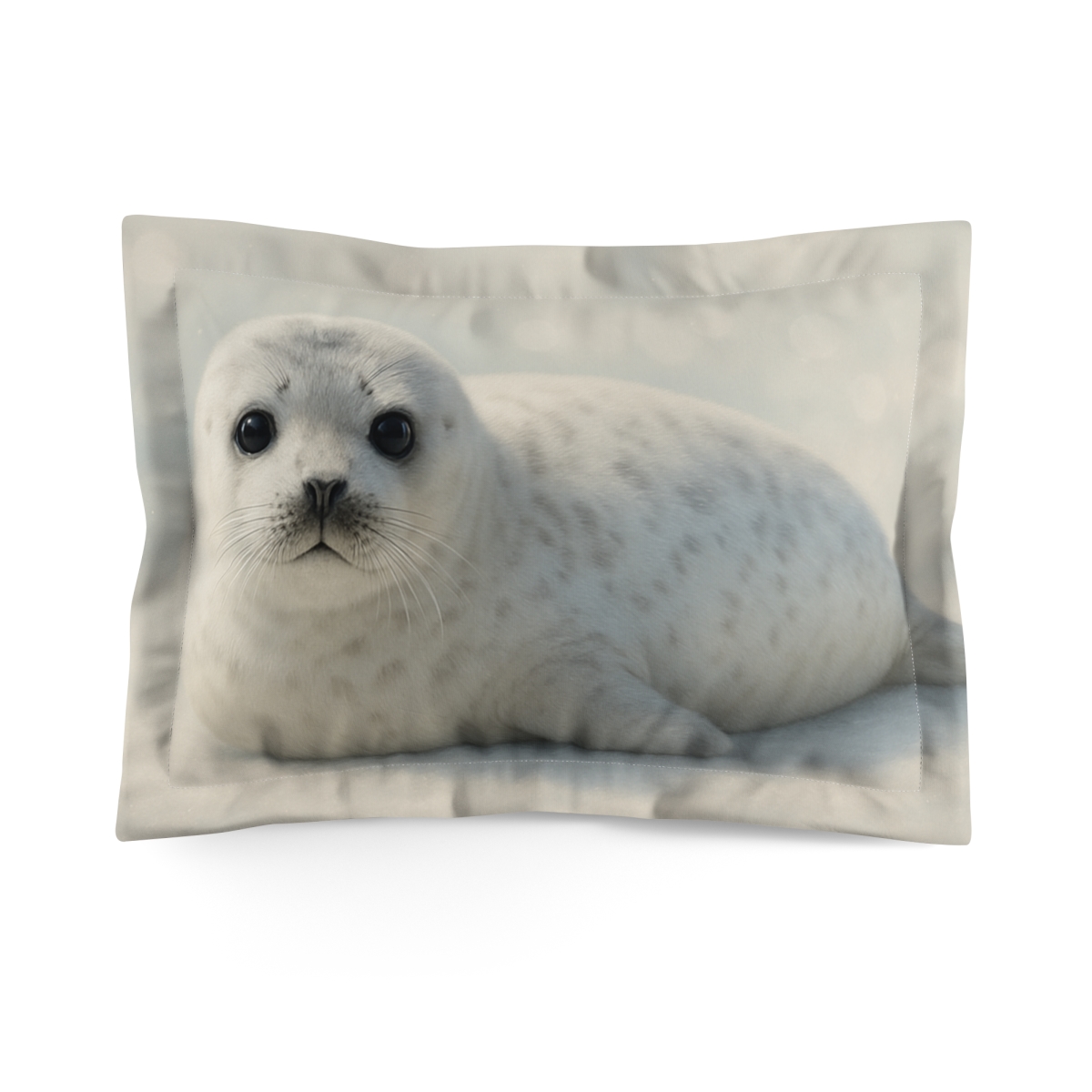 Nebula Drift Harp Seal personalized decorative pillows