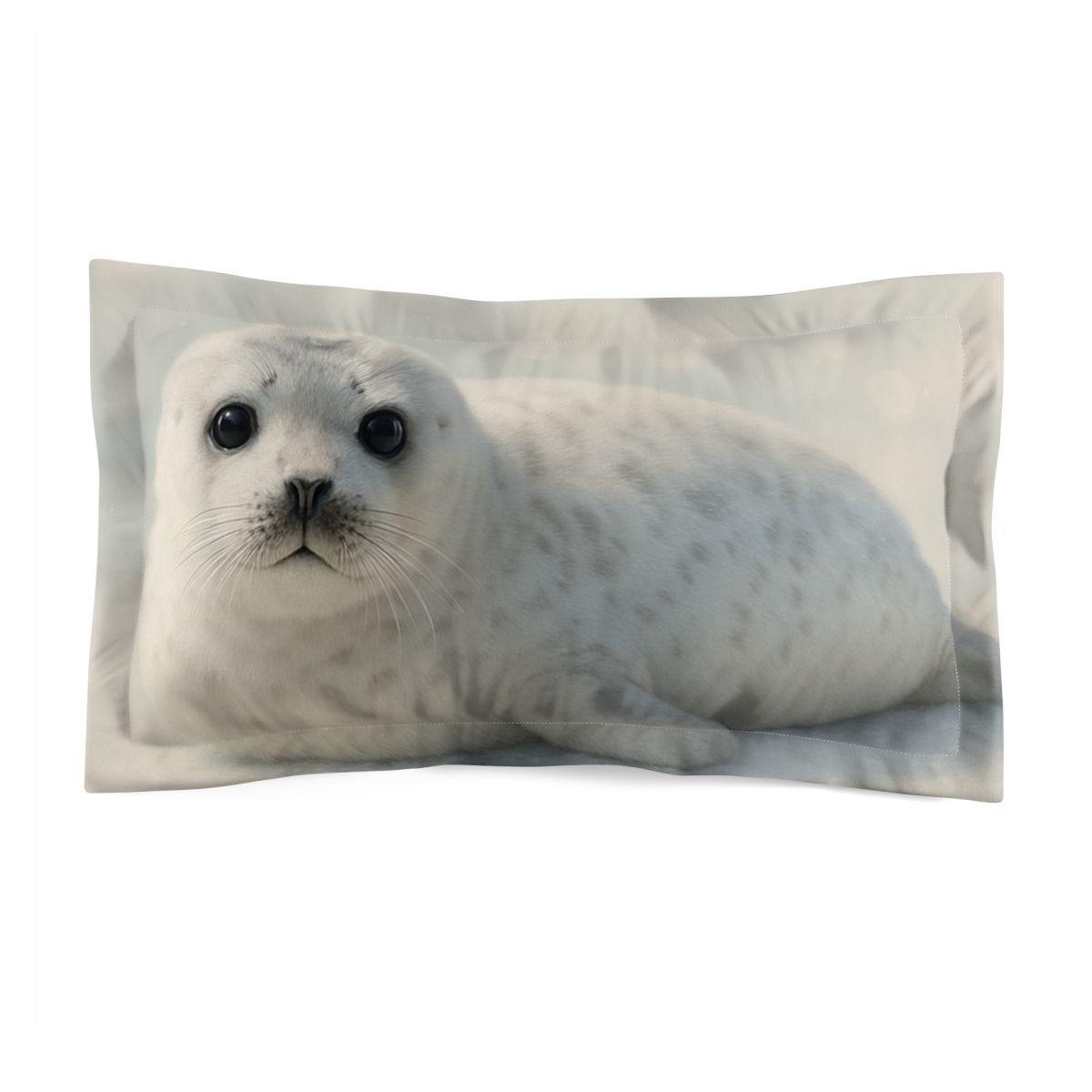 Nebula Drift Harp Seal personalized decorative pillows