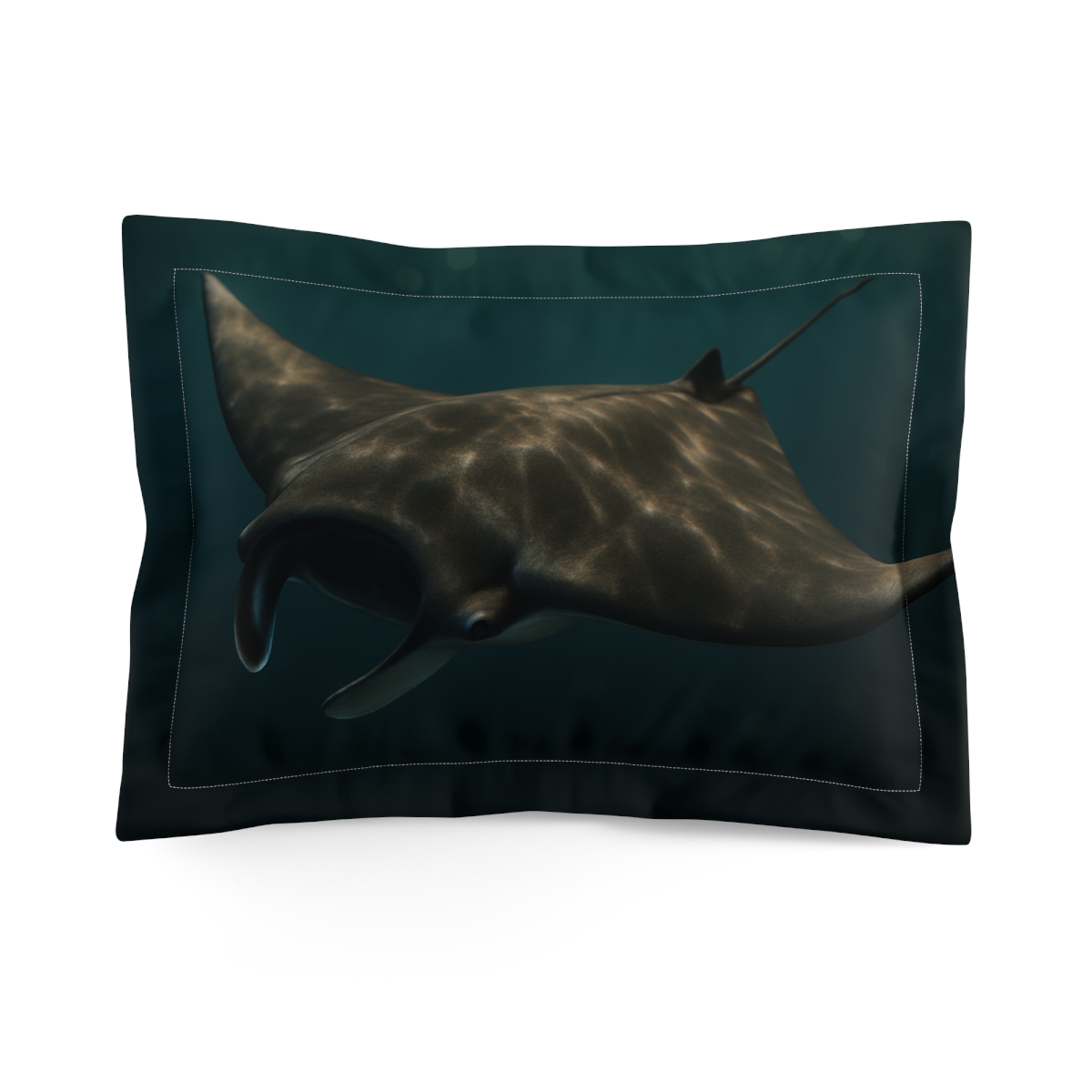 Nebula Drift Manta Ray trendy accent pillows