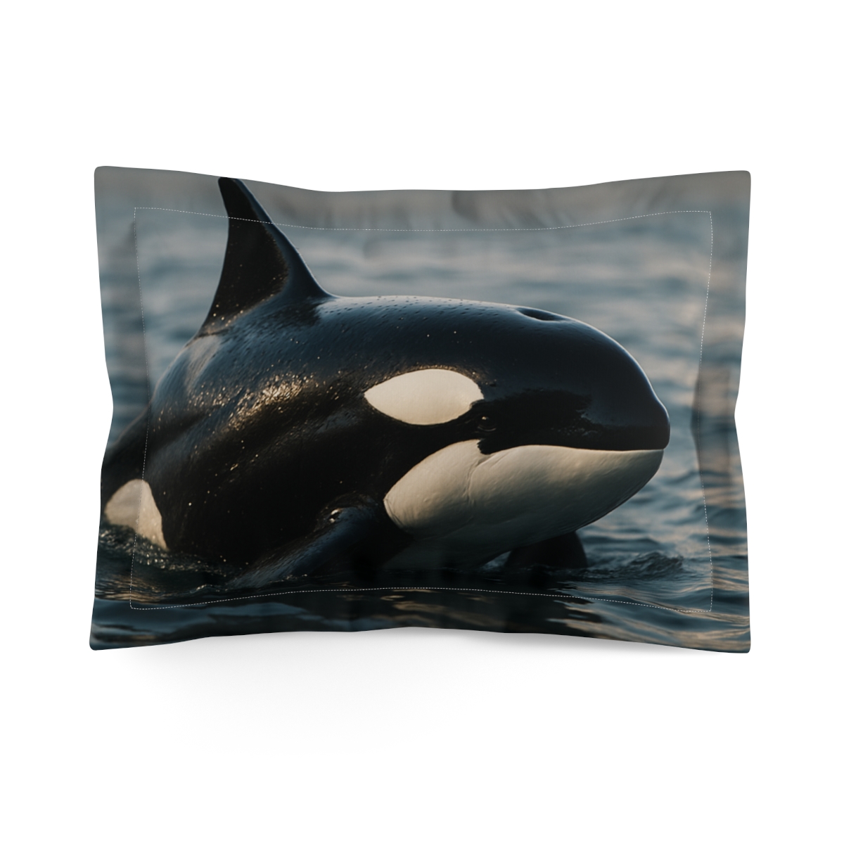 Nebula Drift Orca stylish throw pillows