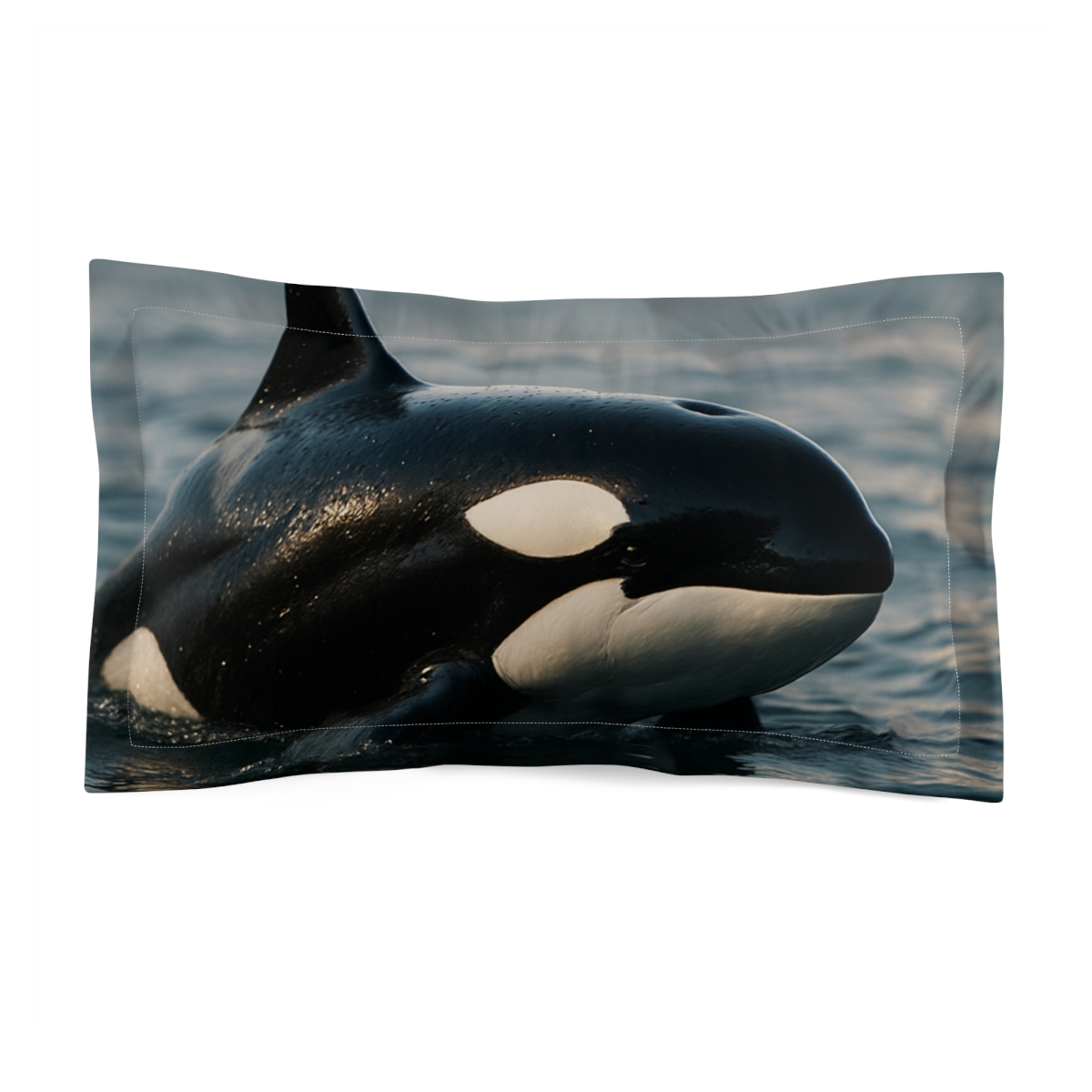 Nebula Drift Orca stylish throw pillows