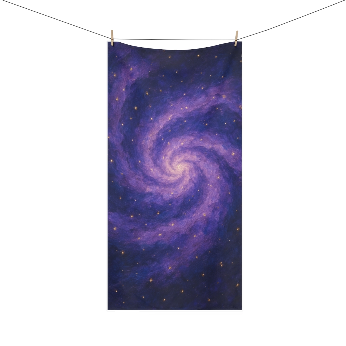 Nebula Dust Spiral designer printed towels