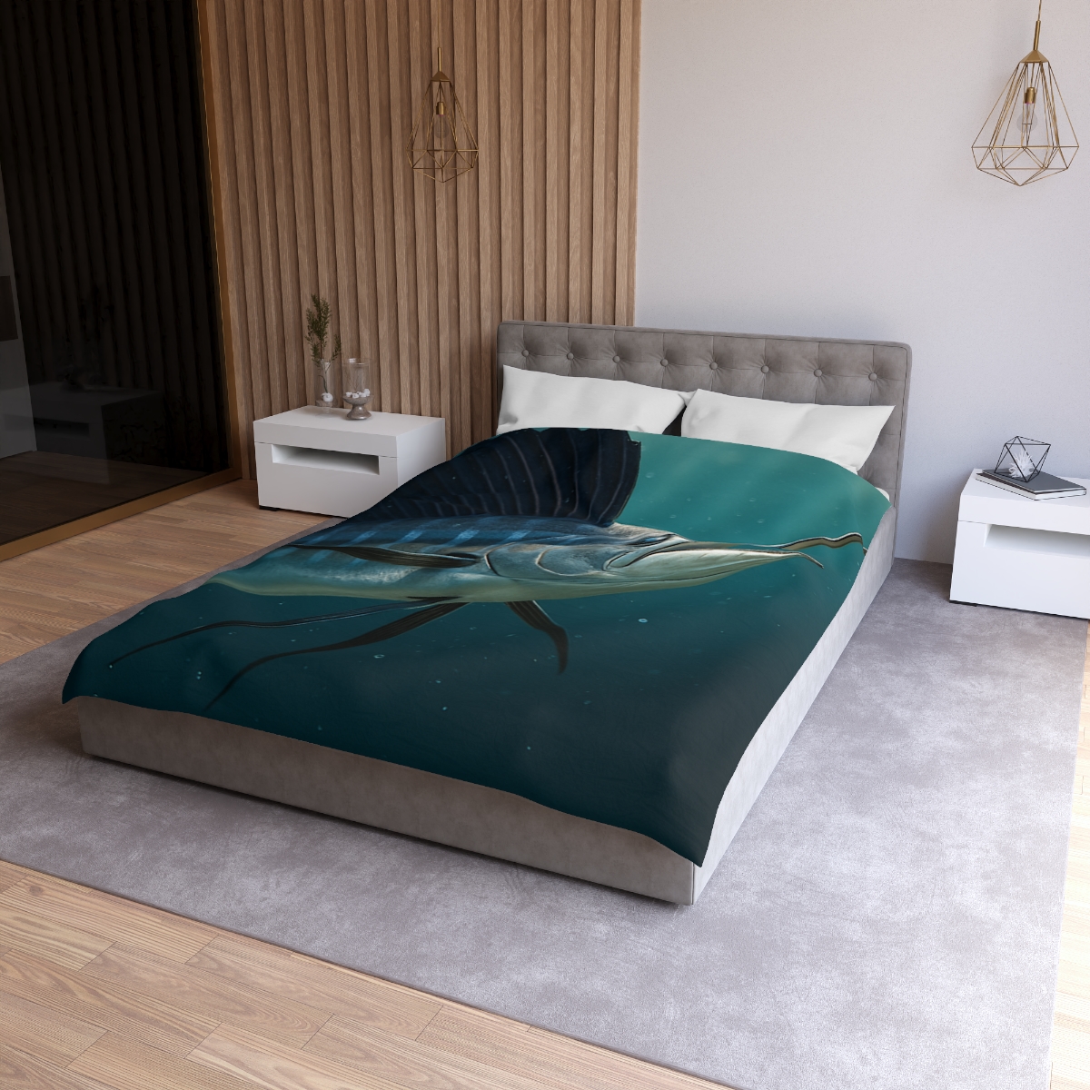 Nebula Flash Sailfish personalized bedding duvets