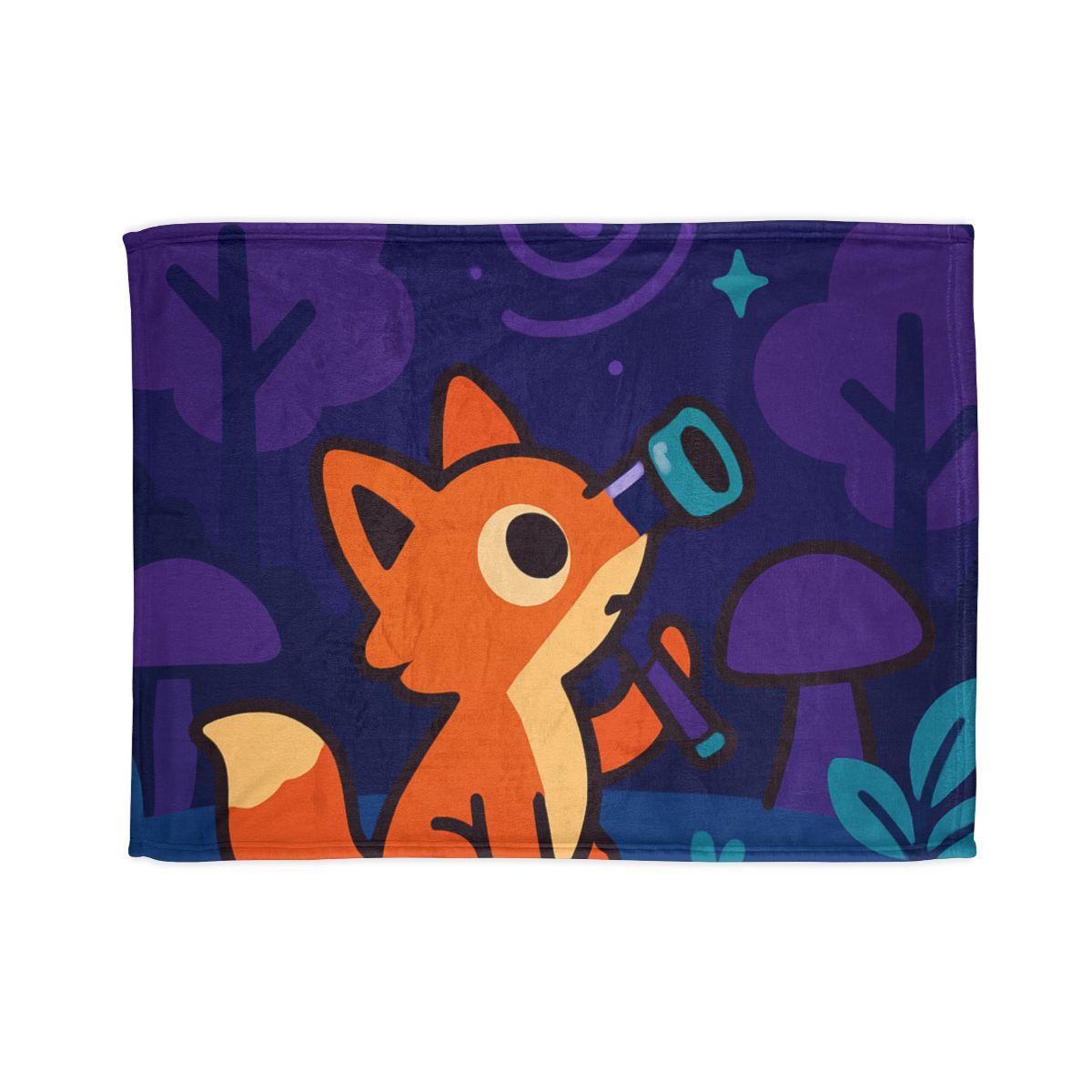 Nebula Forest Fox trendy patterned blankets