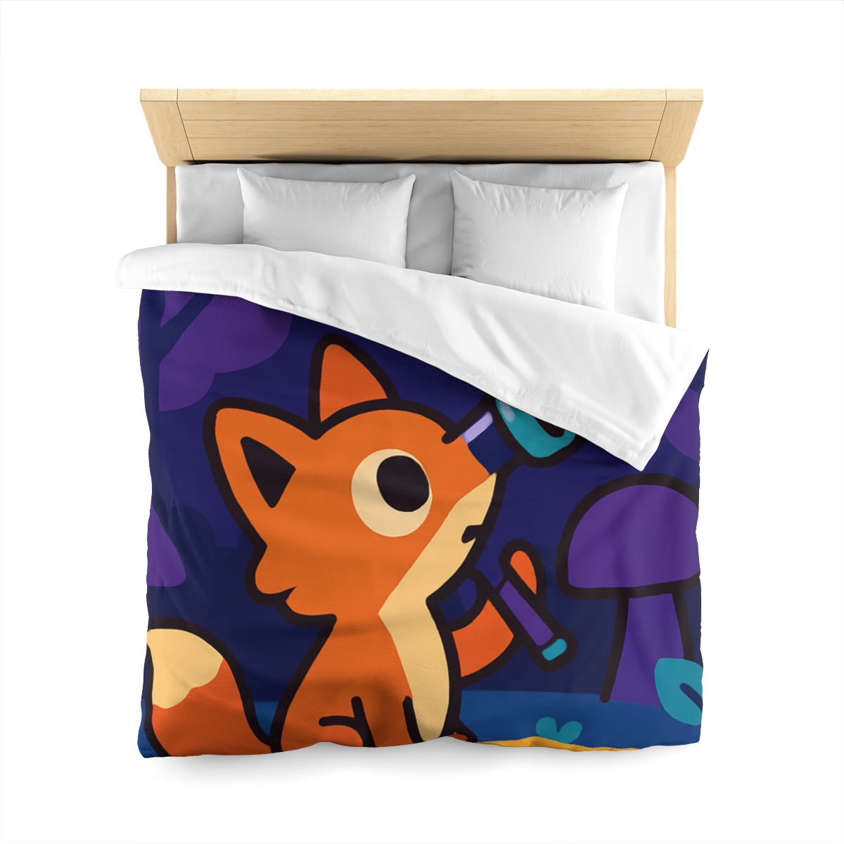 Nebula Forest Fox designer printed duvets