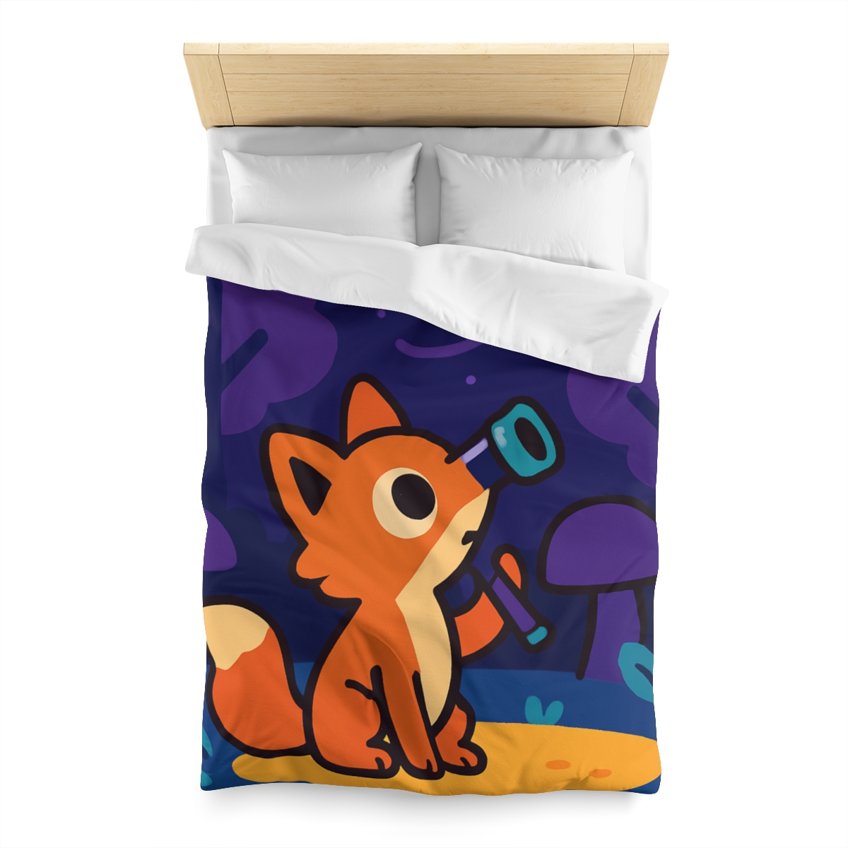 Nebula Forest Fox designer printed duvets