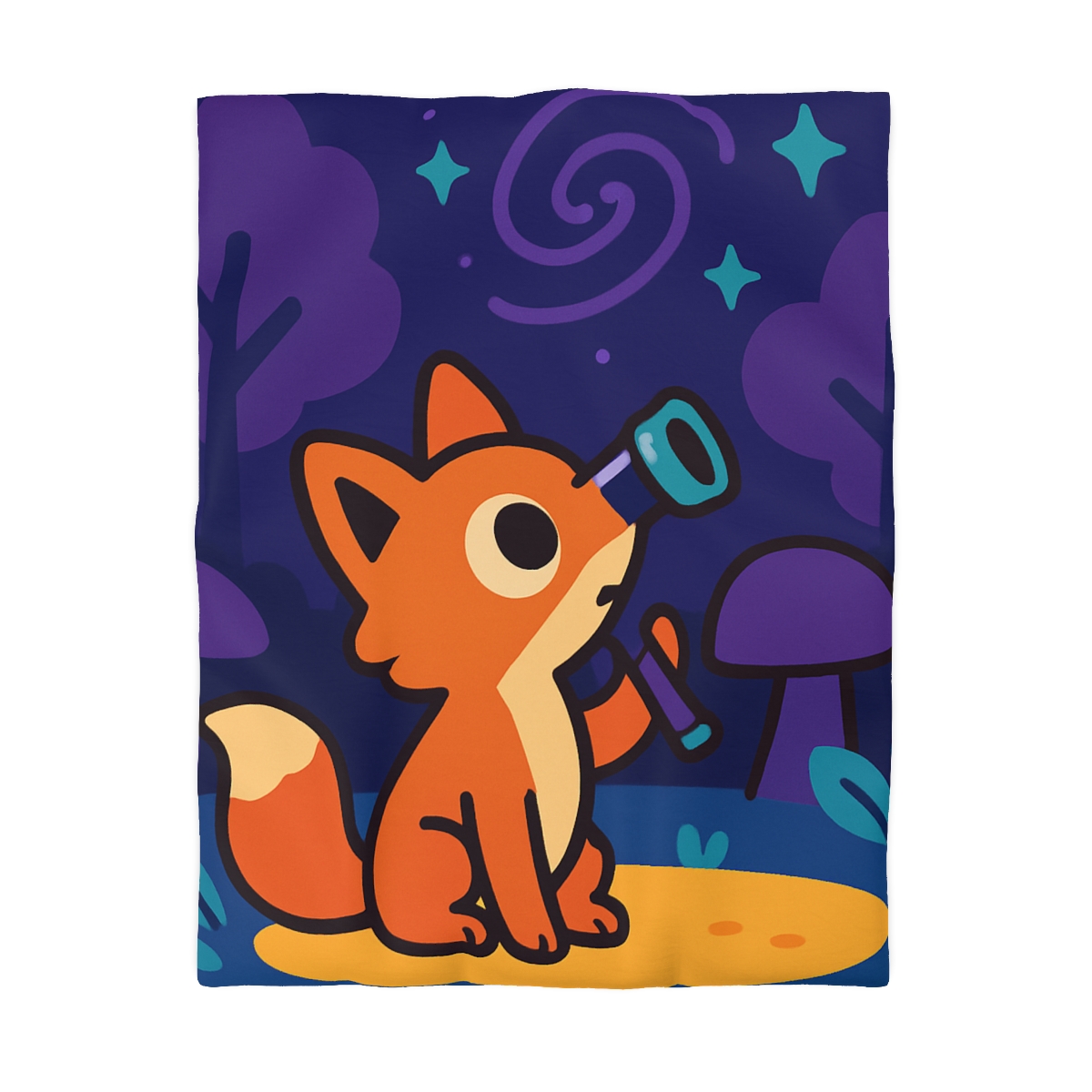 Nebula Forest Fox designer printed duvets