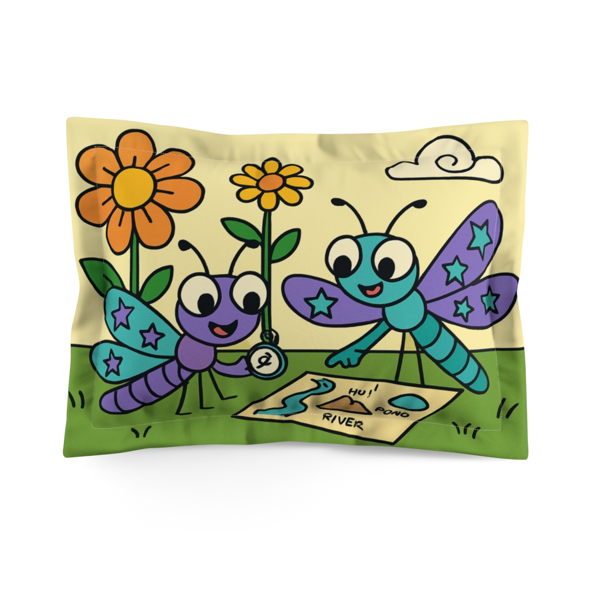 Nebula Garden Dragonfly Map Makers comfortable bed pillows