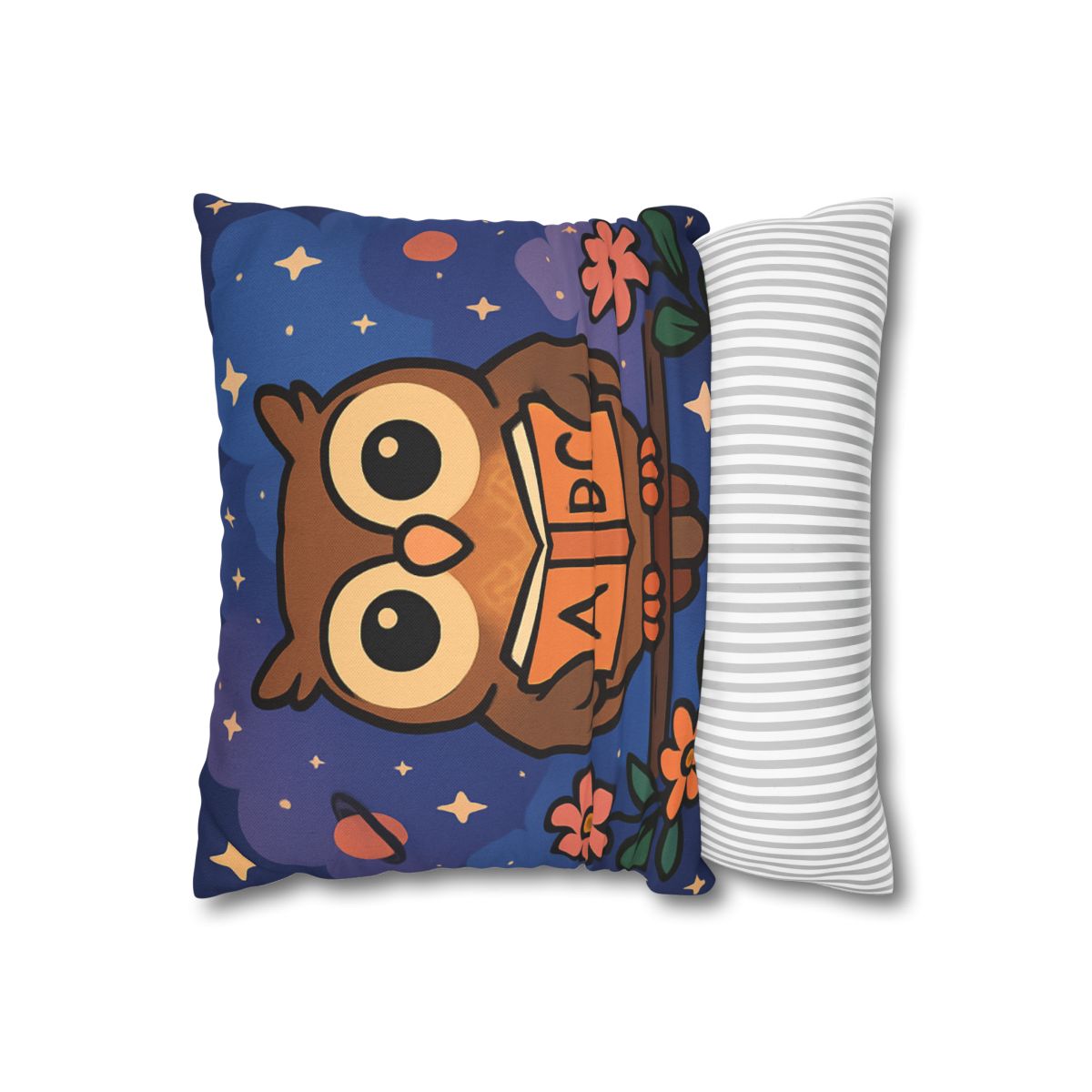 Nebula Garden Owl designer print pillow cases