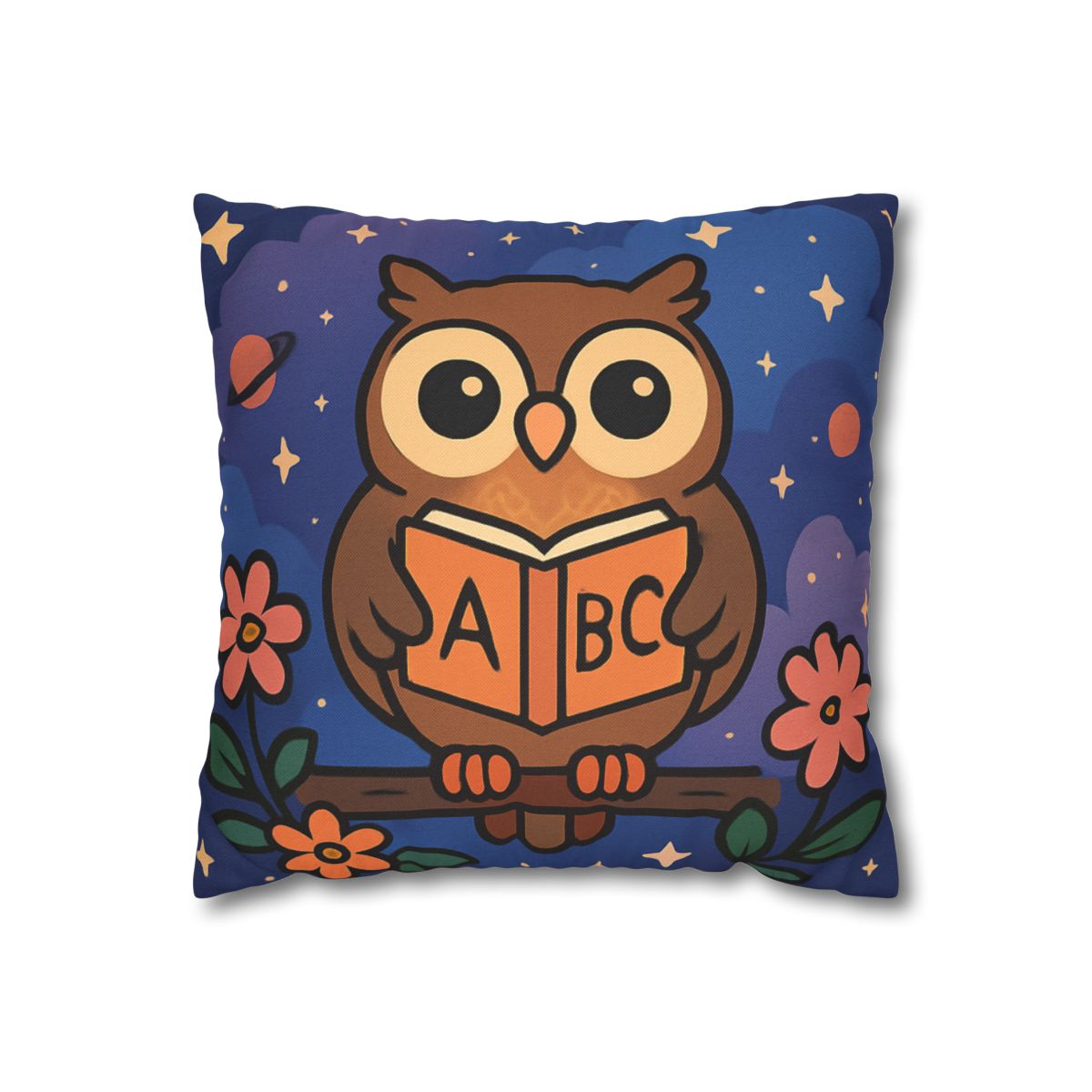 Nebula Garden Owl designer print pillow cases