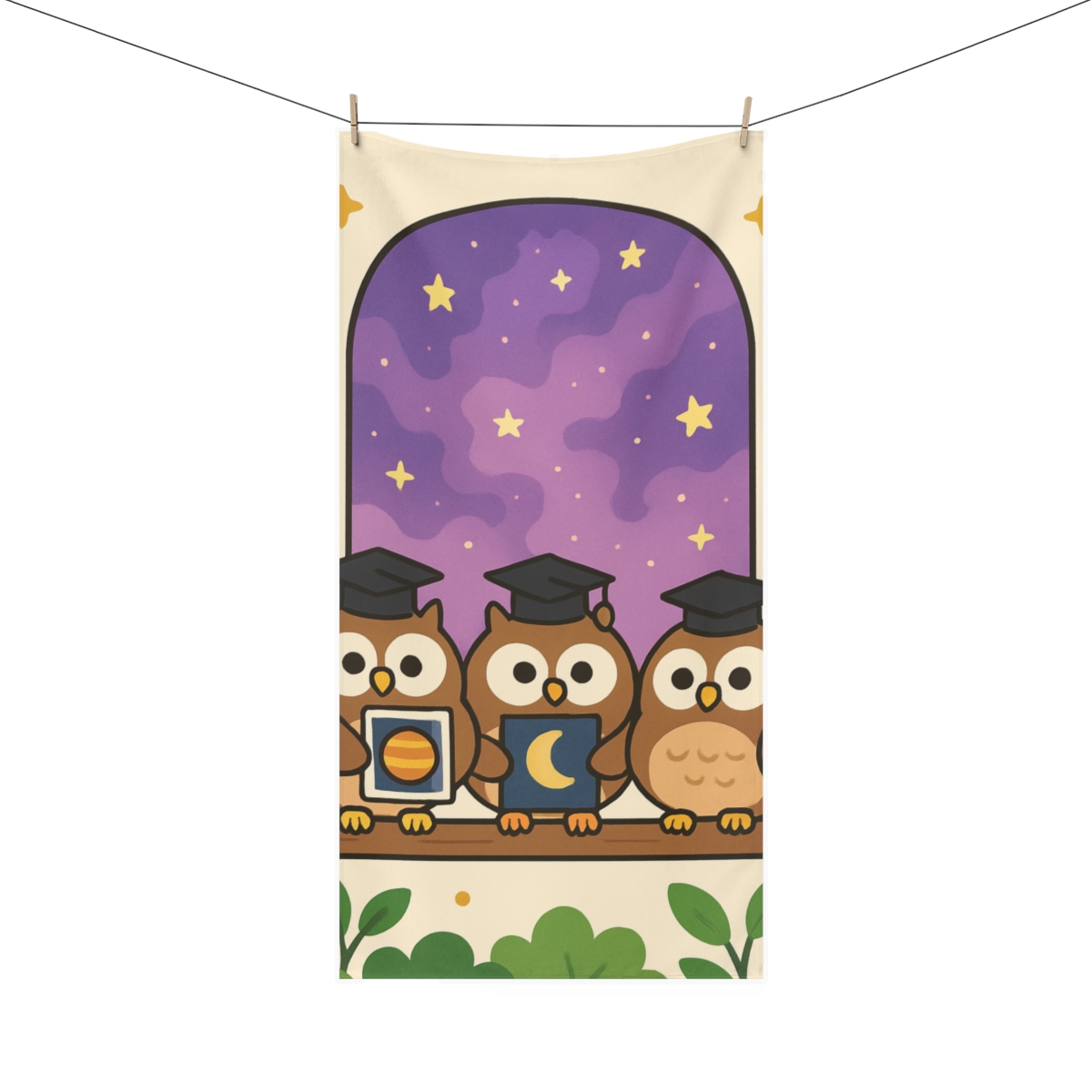 Nebula Garden Owls comfortable face towels