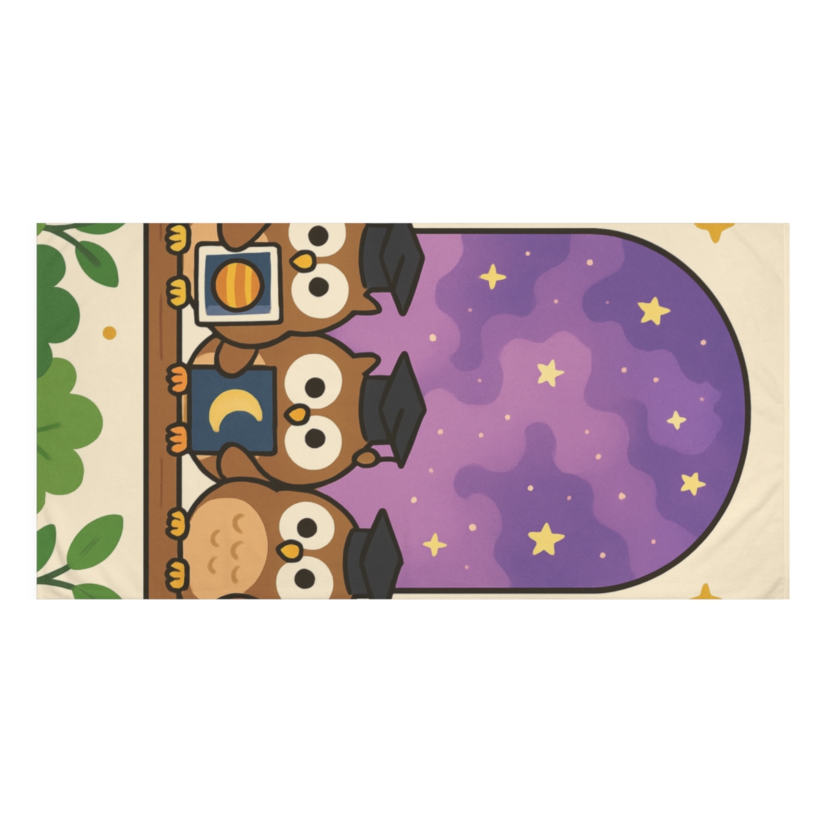 Nebula Garden Owls comfortable face towels
