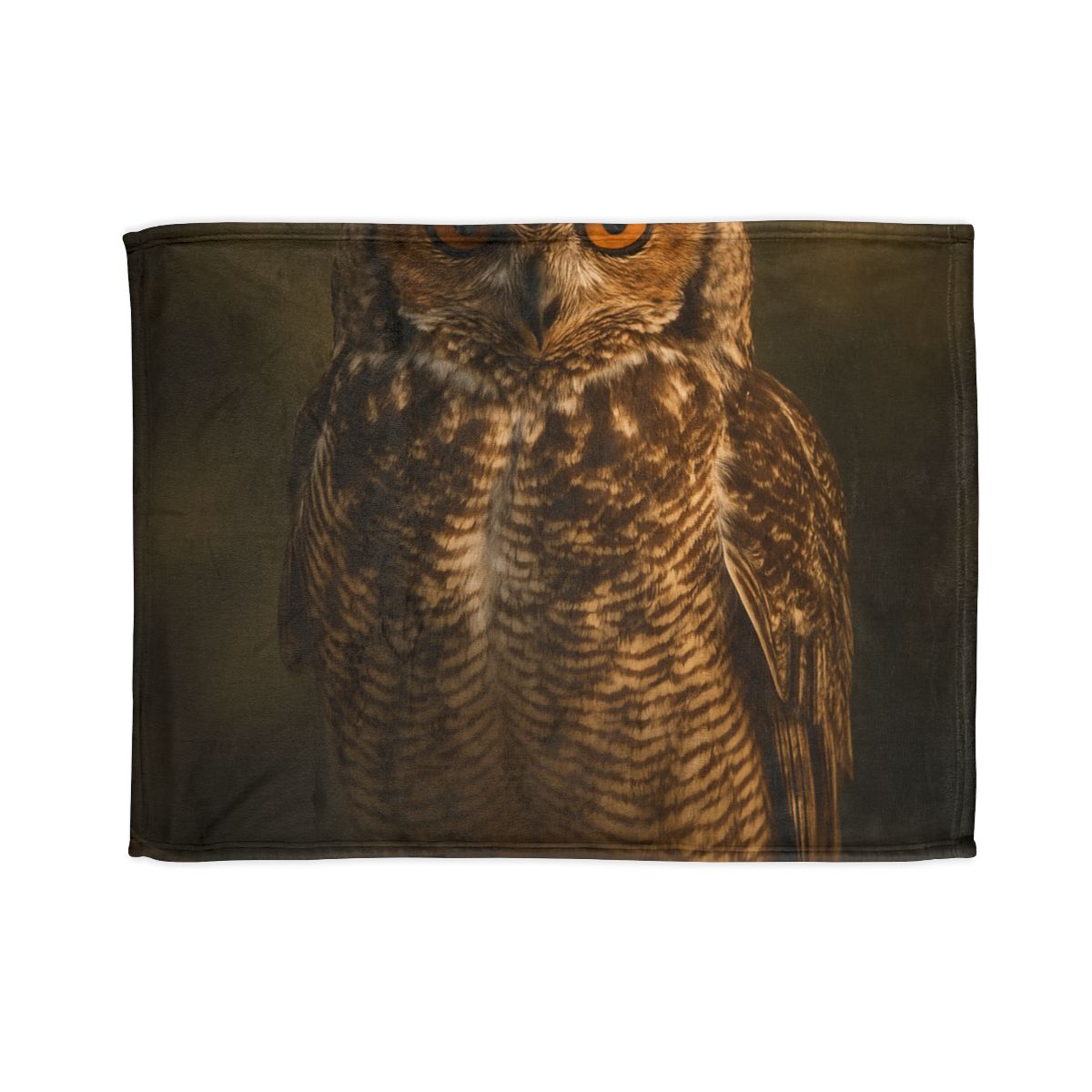 Nebula Gaze Great Horned Owl personalized cozy blankets