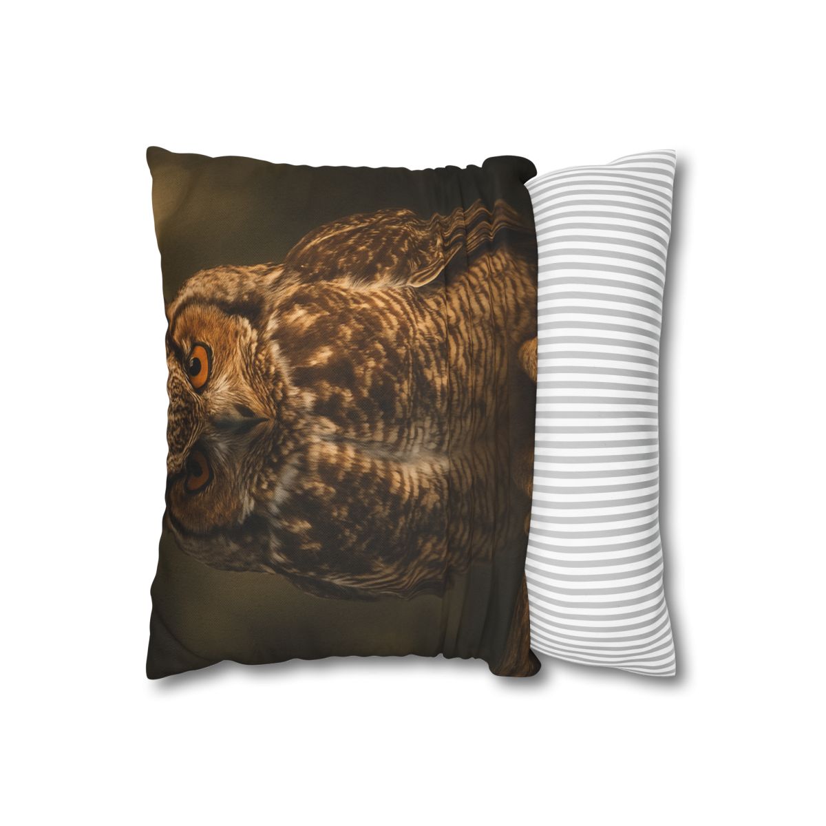 Nebula Gaze Great Horned Owl designer print pillow cases