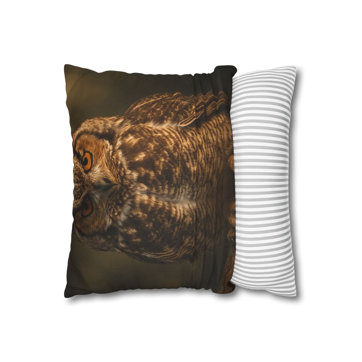 Nebula Gaze Great Horned Owl designer print pillow cases