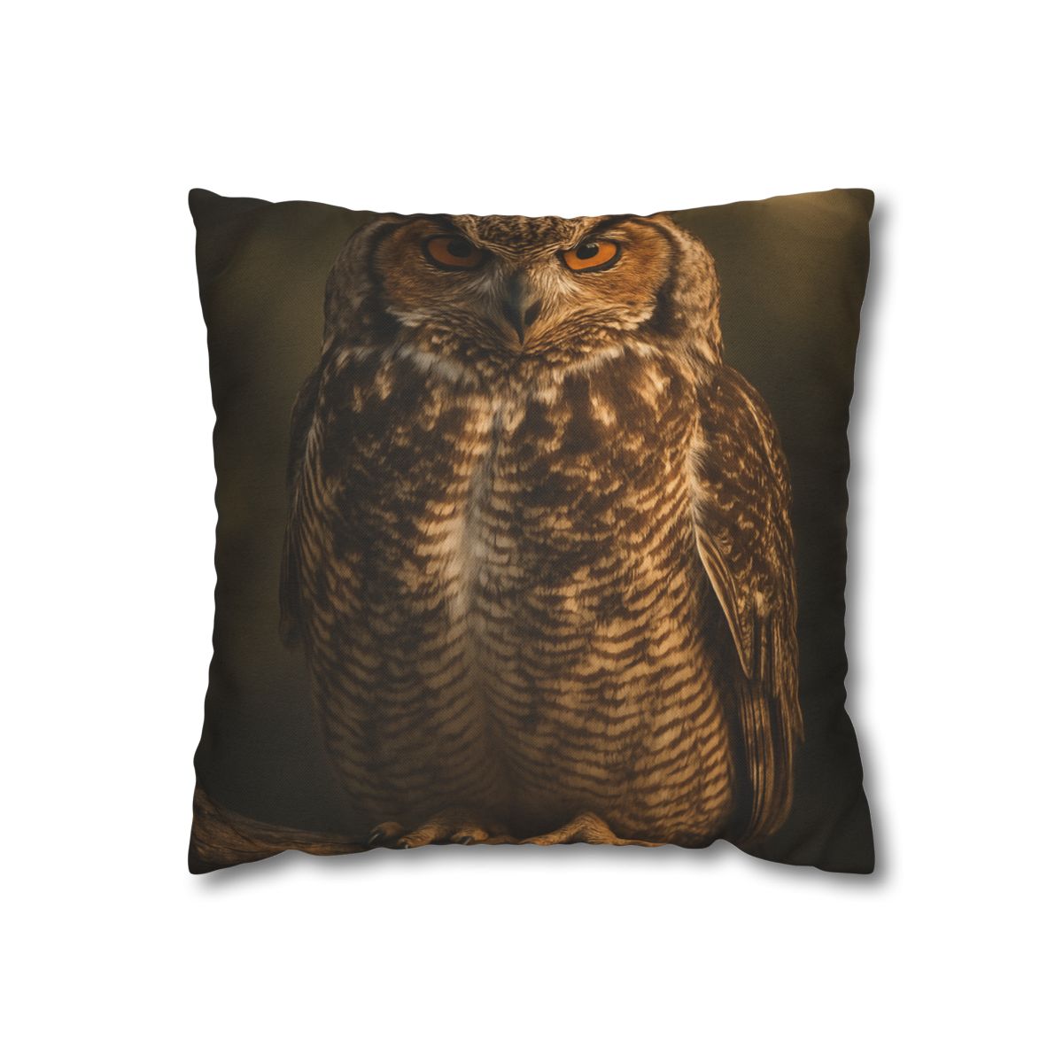 Nebula Gaze Great Horned Owl designer print pillow cases