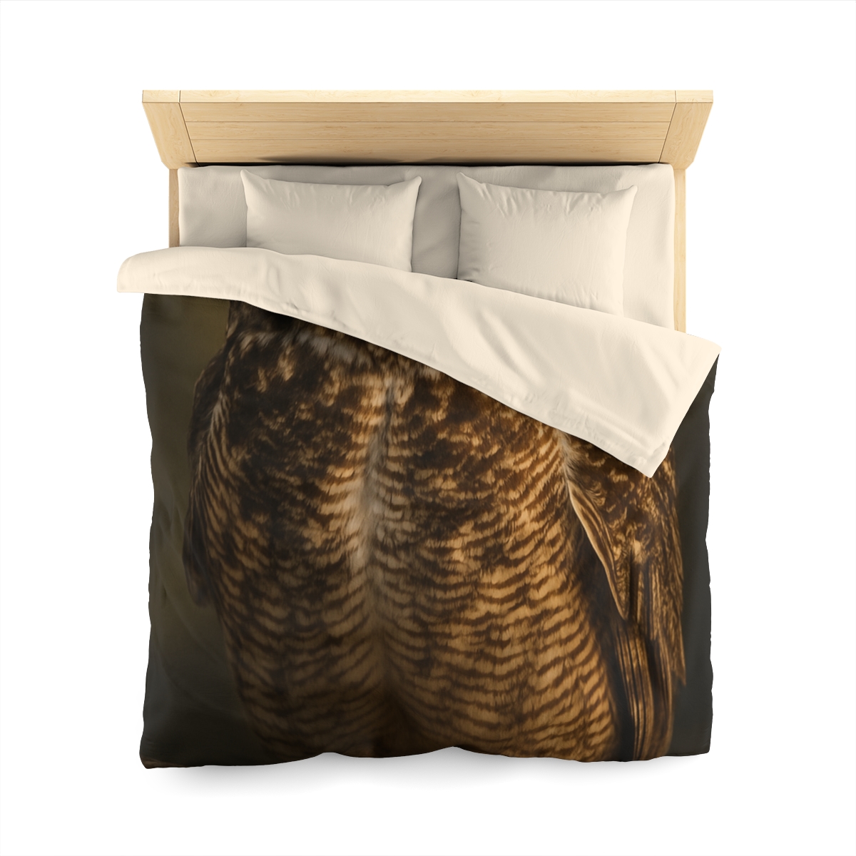 Nebula Gaze Great Horned Owl custom duvets