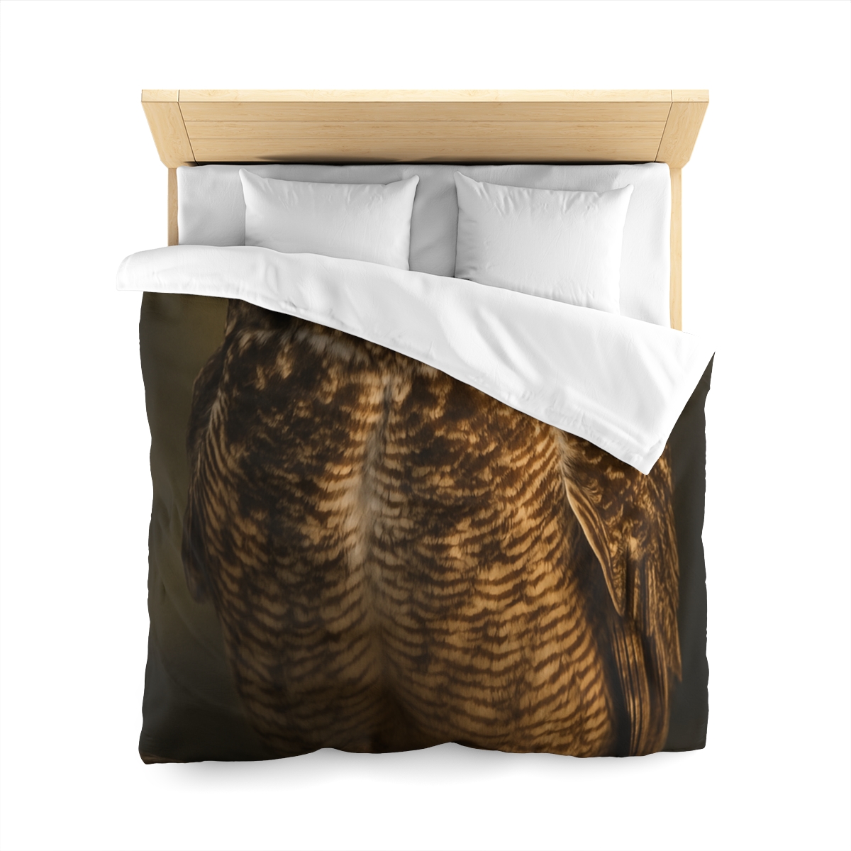 Nebula Gaze Great Horned Owl custom duvets