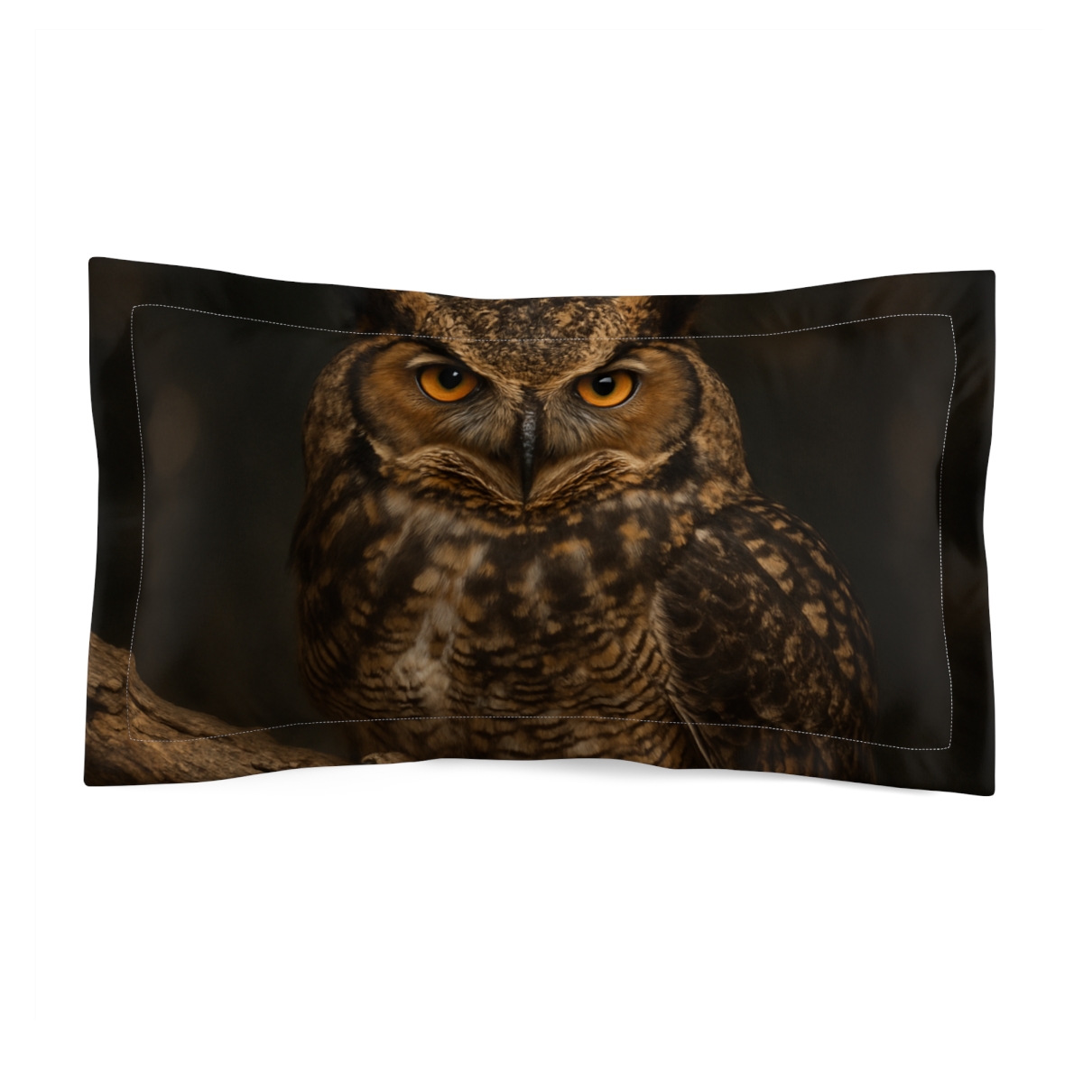 Nebula Gaze Great Horned Owl custom pillows
