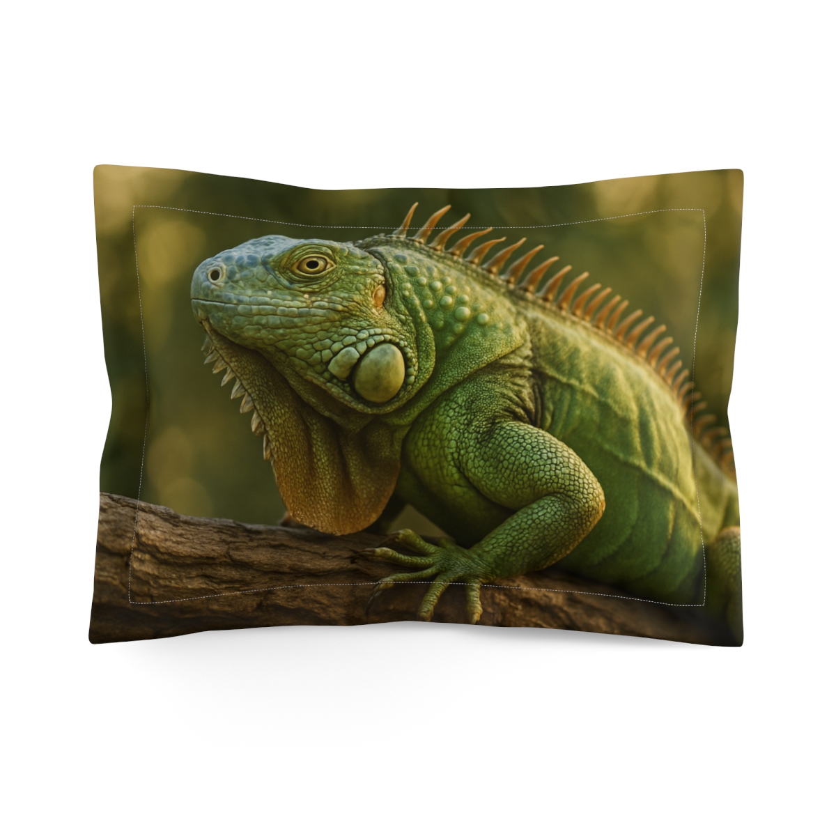 Nebula Gaze Green Iguana soft plush pillows