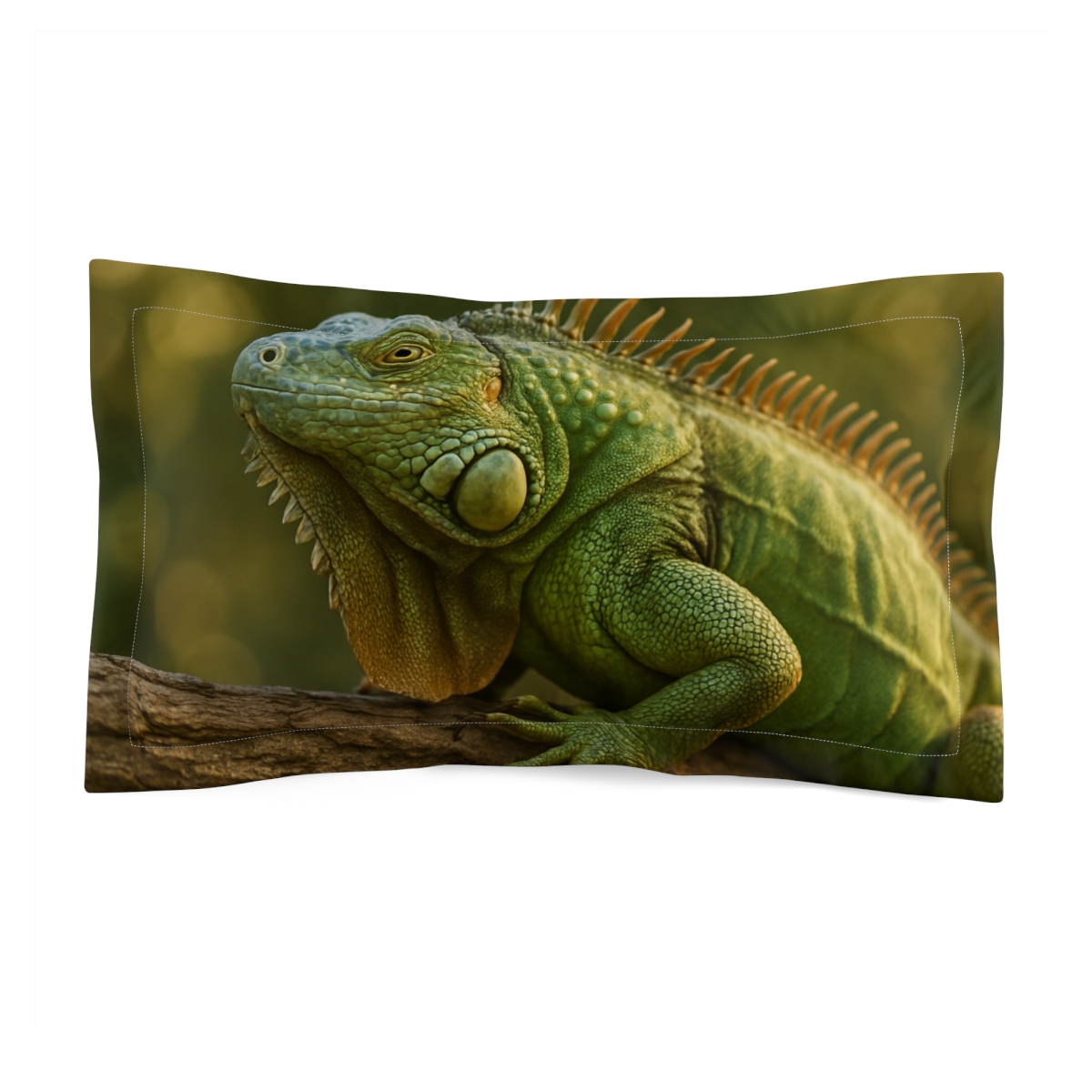 Nebula Gaze Green Iguana soft plush pillows