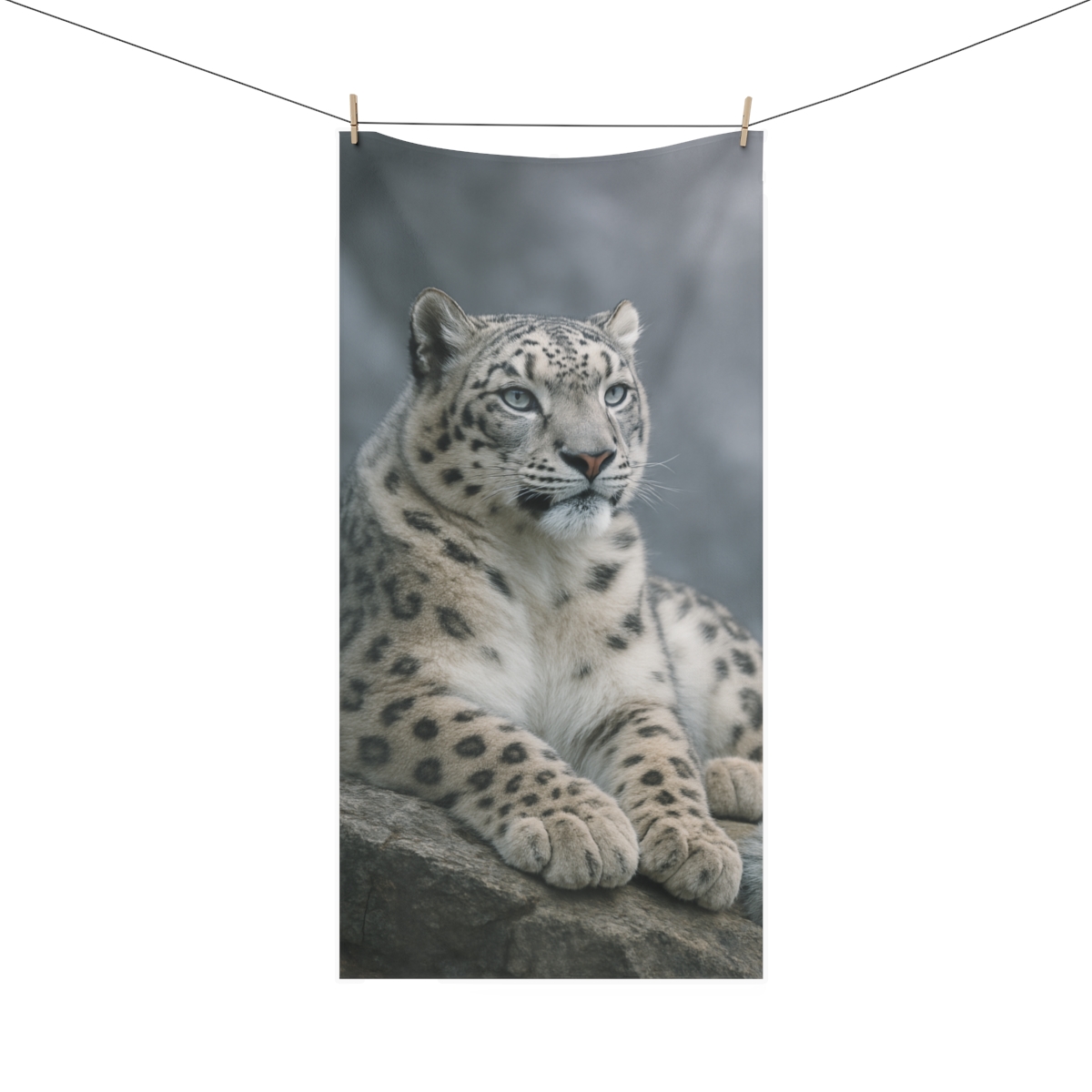 Nebula Gaze Snow Leopard stylish beach towels