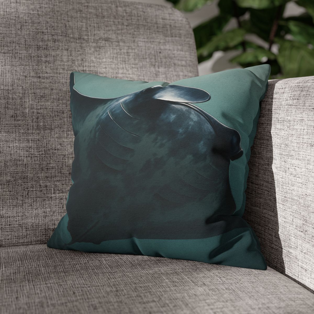Nebula Glide Giant Manta Ray soft cotton pillow cases