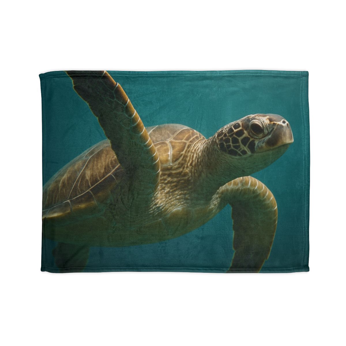 Nebula Glide Green Sea Turtle designer printed blankets