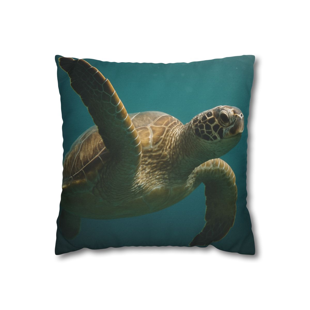 Nebula Glide Green Sea Turtle personalized pillow covers